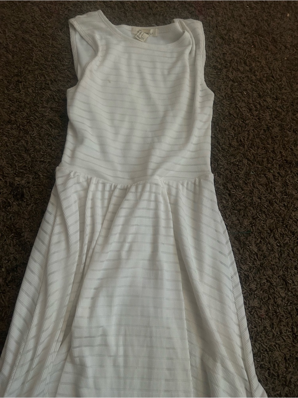 Forever 21 White Ribbed Sleeveless Dress